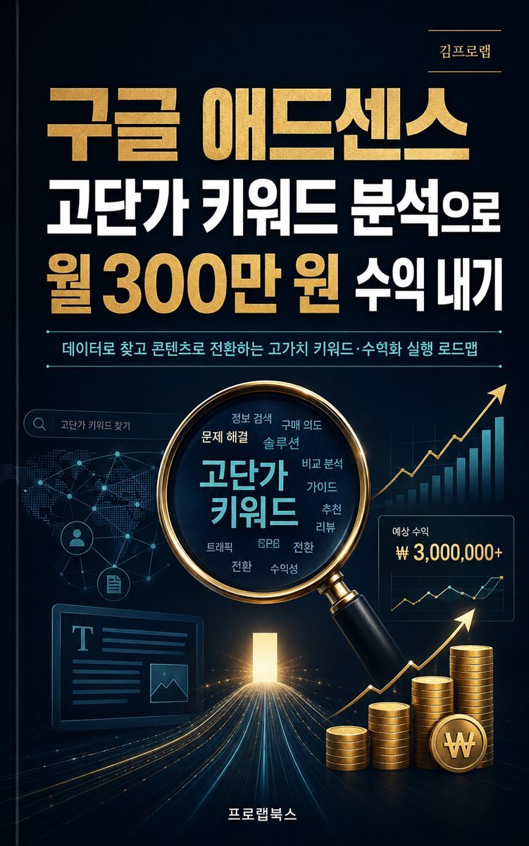 구글 애드센스 고단가 키워드 분석으로 월 300만 원 수익 내기