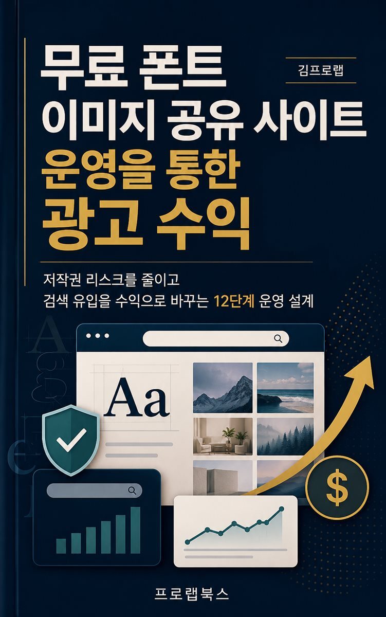 무료 폰트 이미지 공유 사이트 운영을 통한 광고 수익