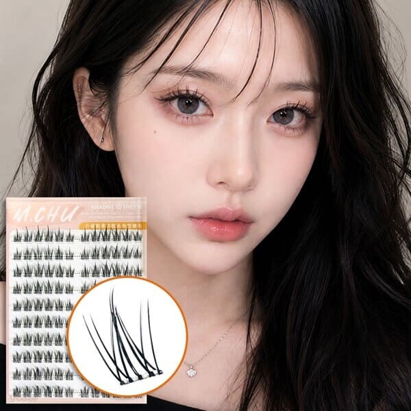 실버문 노글루 속눈썹 SM-NG320 왕관모 믹스 입체 부분속눈썹 120개입
