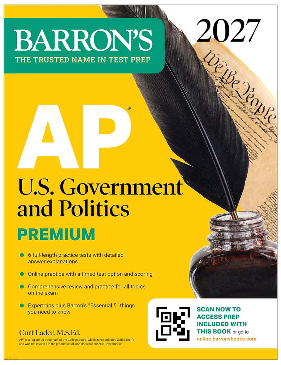 AP U.S. Government and Politics Premium, 2027: Prep Book with 6 Practice Tests + Comprehensive Review + Online Practice