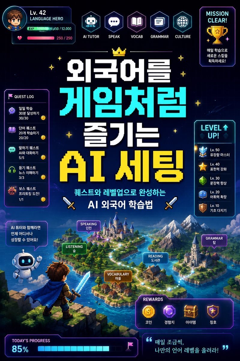 외국어를 게임처럼 즐기는 AI 세팅