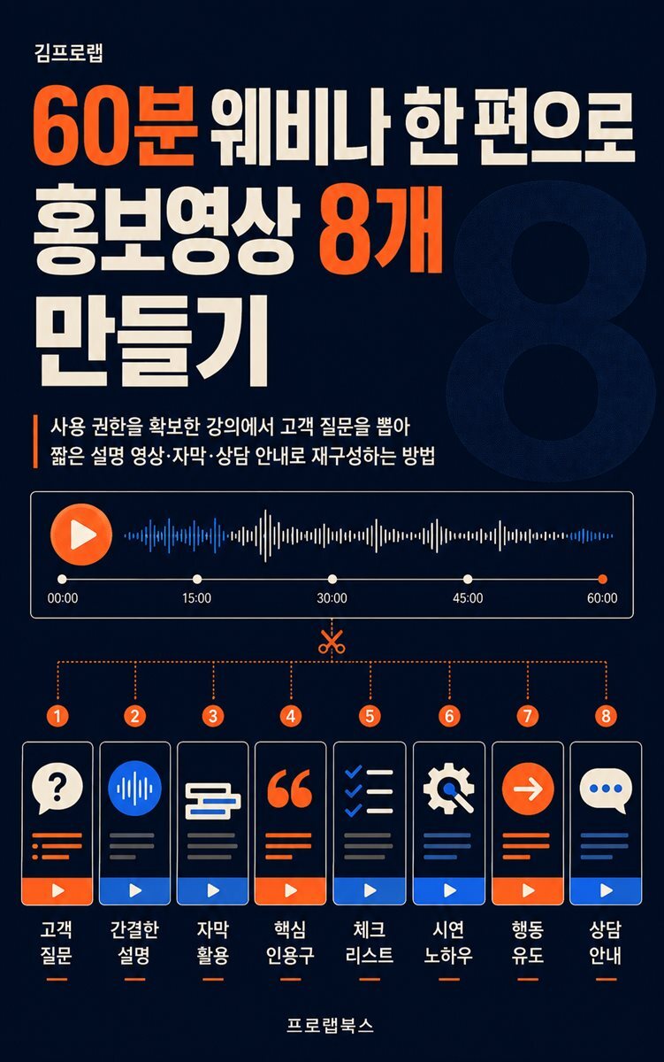 60분 웨비나 한 편으로 홍보영상 8개 만들기
