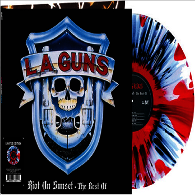 L.A. Guns  - Riot On Sunset: The Best Of (Clear/Red w/ Black & White Splatter Vinyl LP)