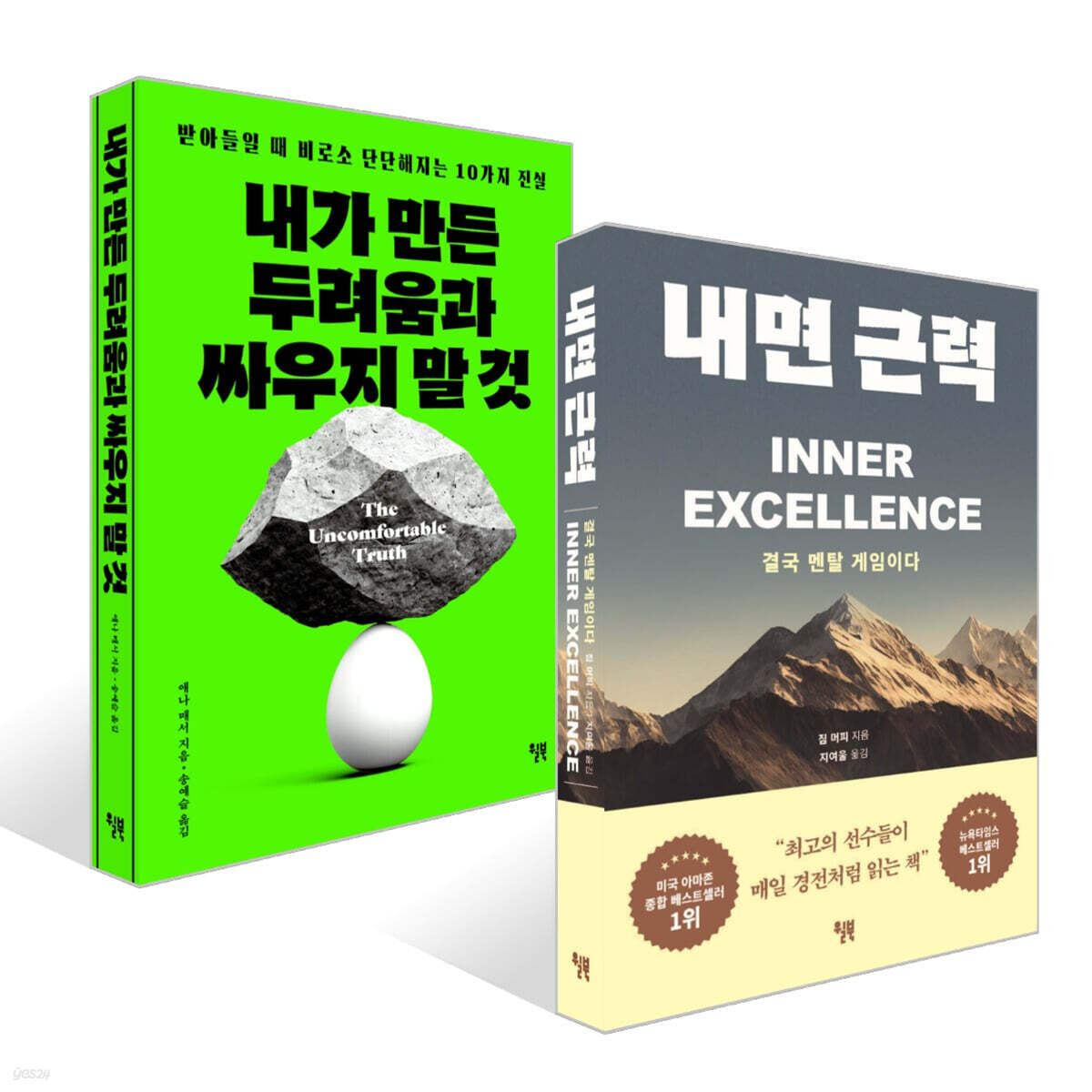 내면 근력 + 내가 만든 두려움과 싸우지 말 것 세트