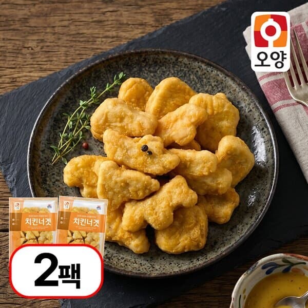 [사조오양] 바삭하고  부드러운 치킨너겟 1kg X 2팩