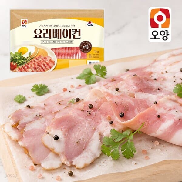 [사조오양] 짜지 않고 담백한 요리 베이컨 1kg