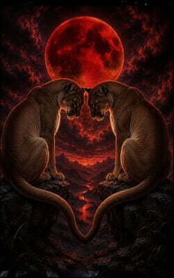 Where Two Wild Hearts Meet Beneath the Blood Moon