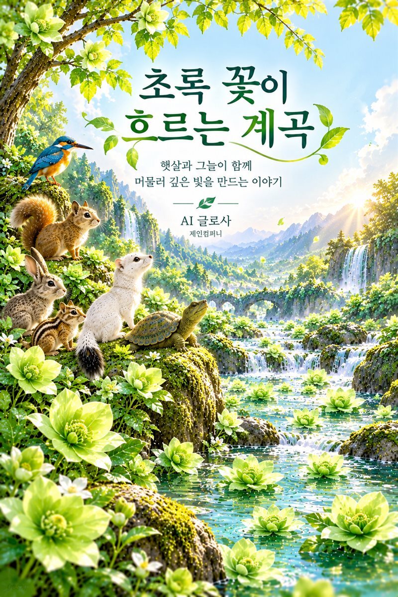 초록 꽃이 흐르는 계곡