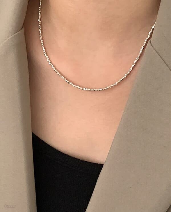 [925 Silver] Silver stone Necklace A 25