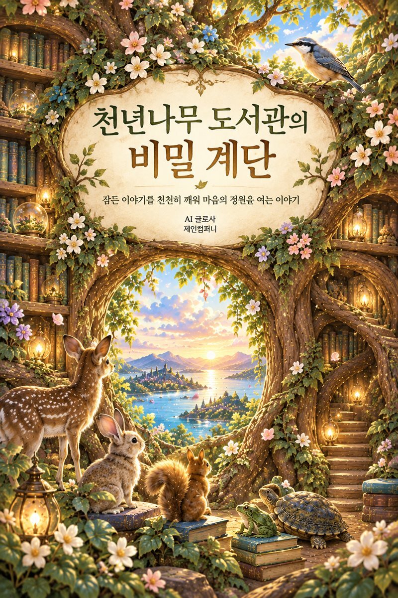 천년나무 도서관의 비밀 계단