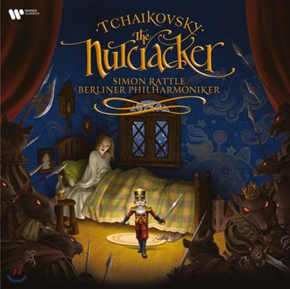 Simon Rattle 차이코프스키: 발레음악 `호두까기 인형` - 사이먼 래틀, 베를린 필 (Tchaikovsky: Nutcracker) [골드 앤 레드 컬러 2LP]