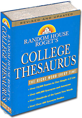 Random House Roget's College Thesaurus (Hardcover, Revised, Updated)