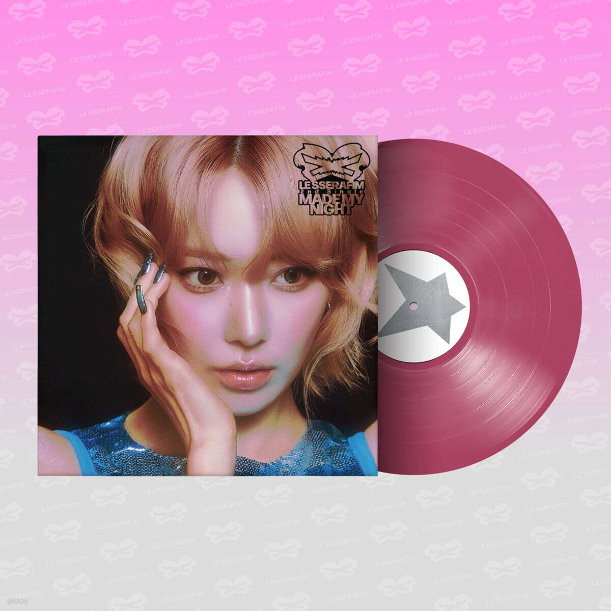 르세라핌 (LE SSERAFIM) - 2nd Single Album 'Made My Night' Vinyl [HOT PINK ver.]