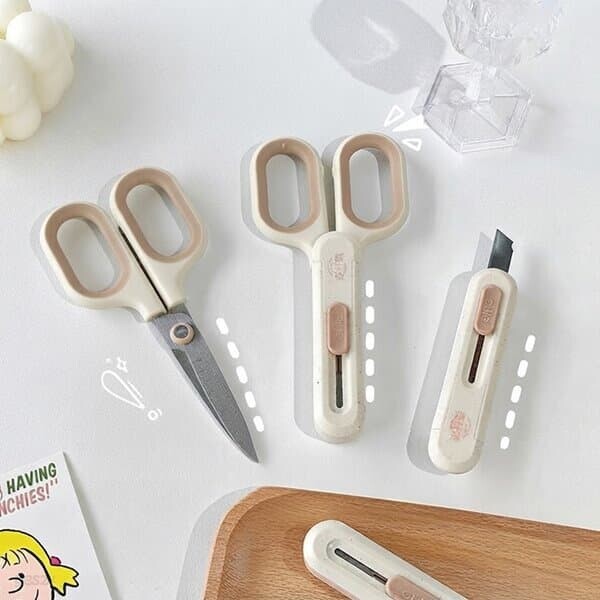 다기능 2 in 1 택배 사무용 칼 가위