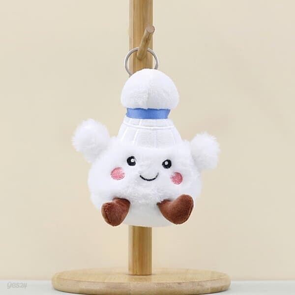 라꾸미 인형 키링 구름 셔틀콕 블루