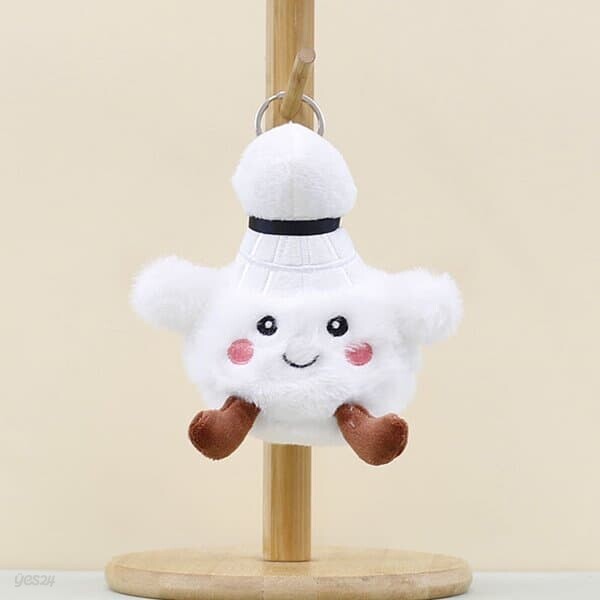 라꾸미 인형 키링 구름 셔틀콕 블랙
