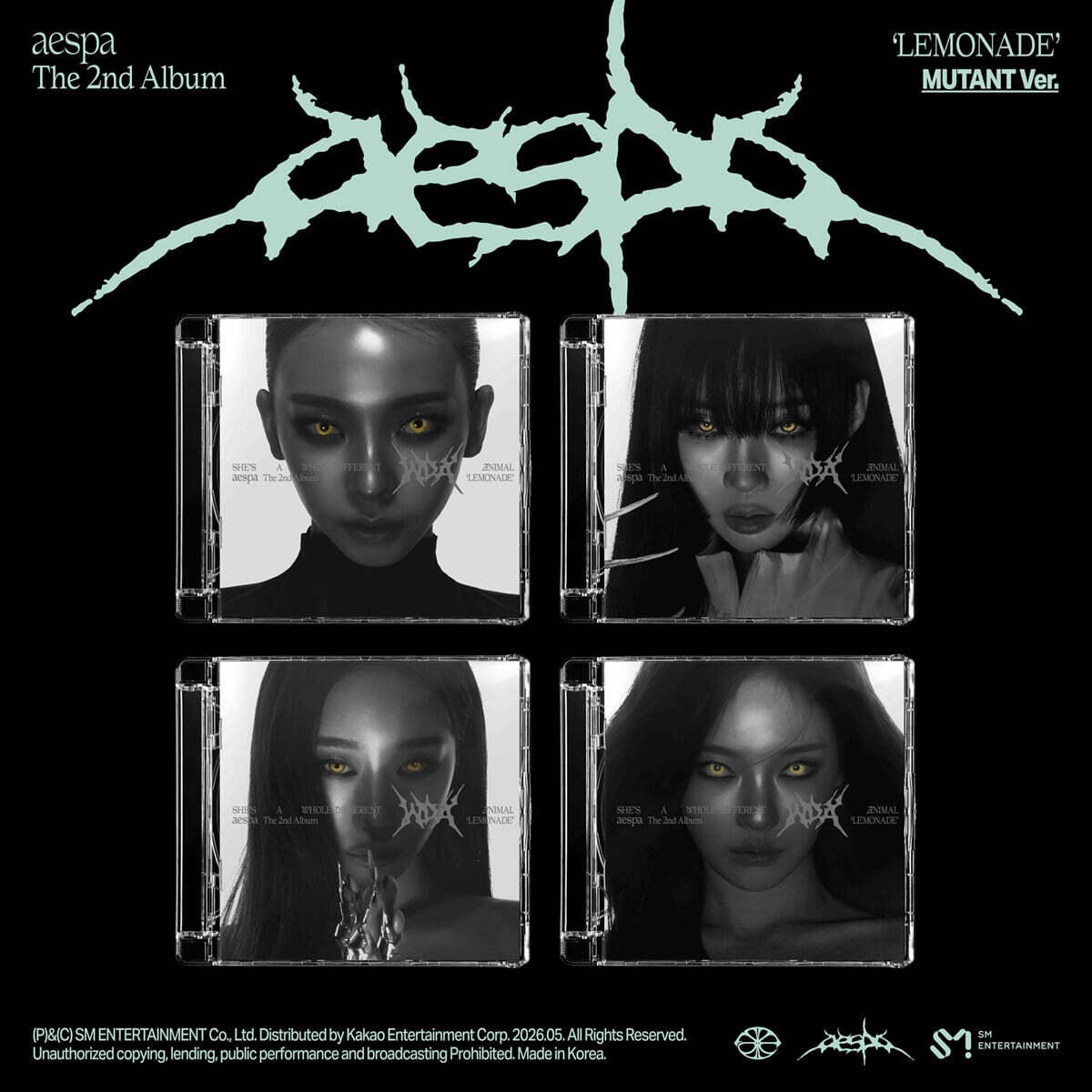 에스파 (aespa) - 2집 : LEMONADE [MUTANT Ver.][4종 중 1종 랜덤발송]