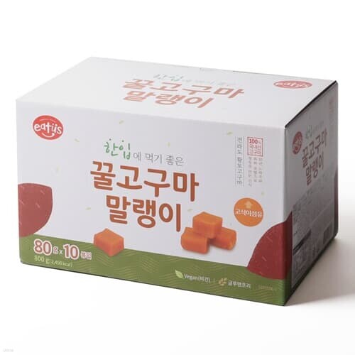 이투스 한입 꿀고구마 말랭이 10봉 800g