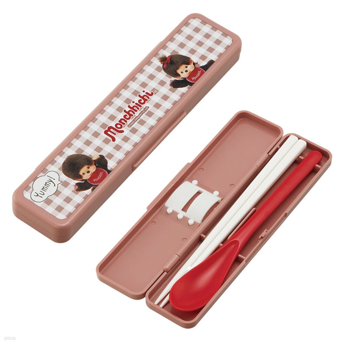 몬치치 소음방지 콤비세트 18cm/도시락 수저 젓가락 수저통