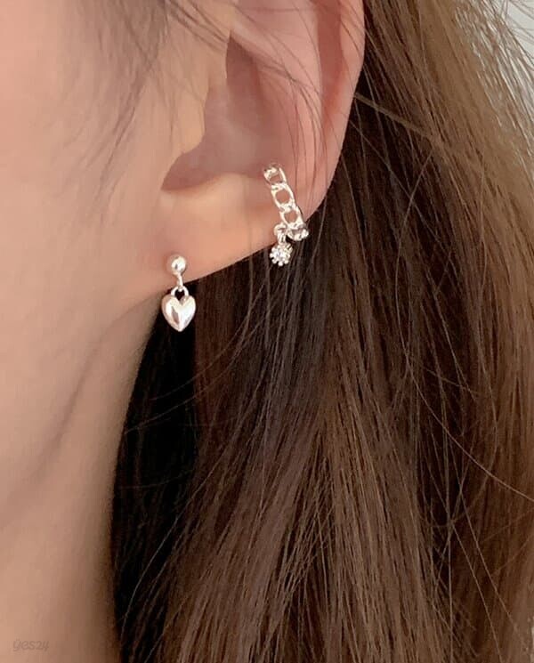 [925 silver] stitched ear cuffs E 206