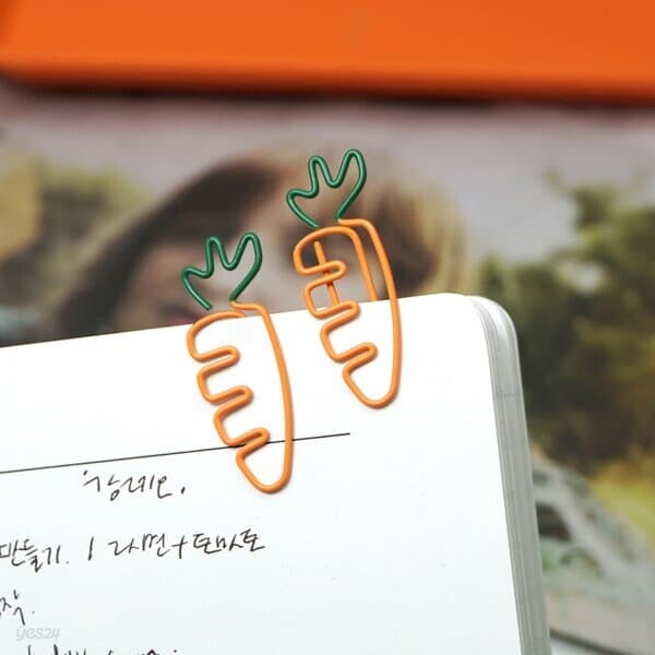 당근 모양 메모 클립 50개입