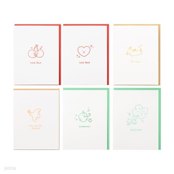 모닝글로리 심플 컬러박 축하카드4