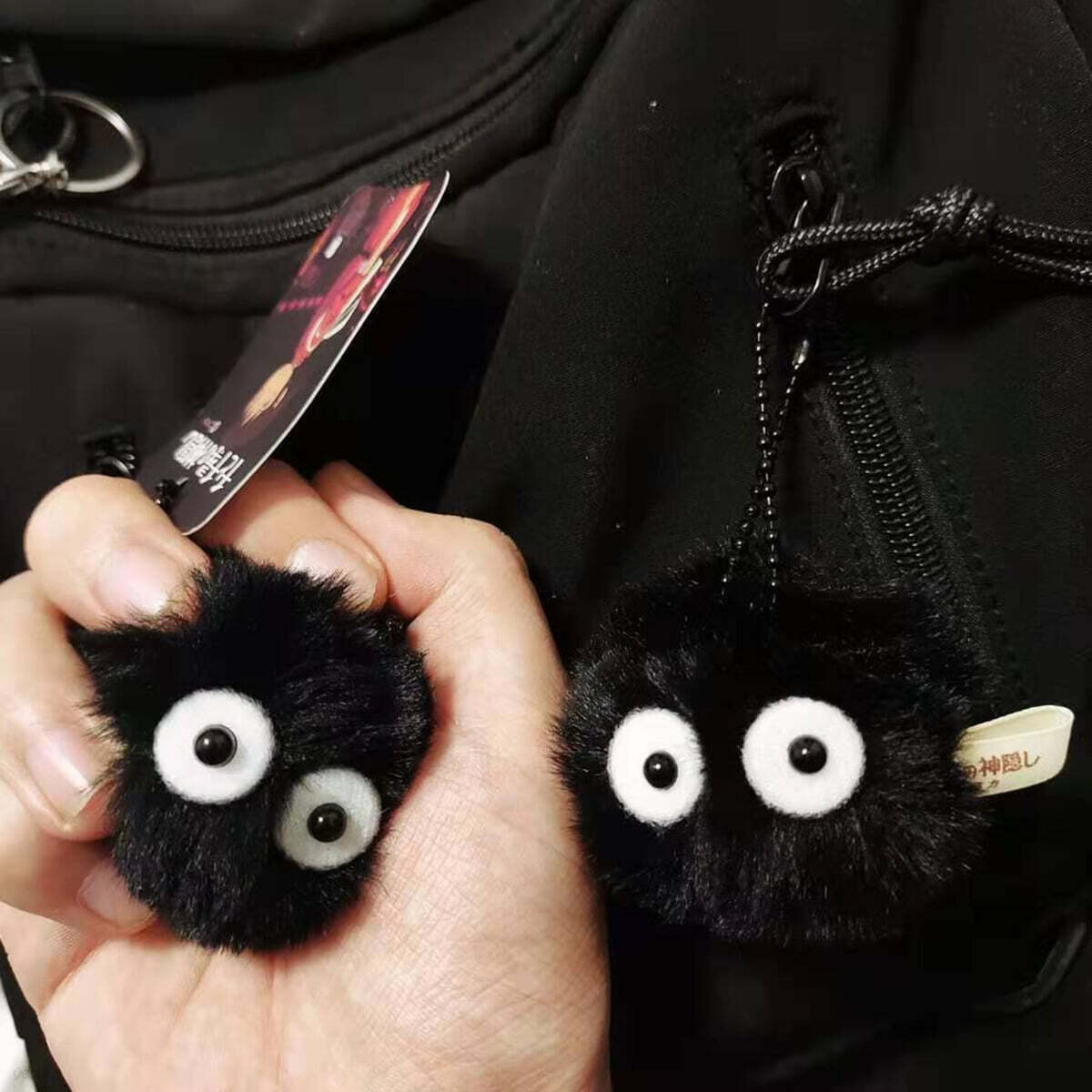 숯검댕이 석탄 먼지 스스와타리 키링 가방고리 키체인 키홀더 백링 백참 자동차 가방 참 키링