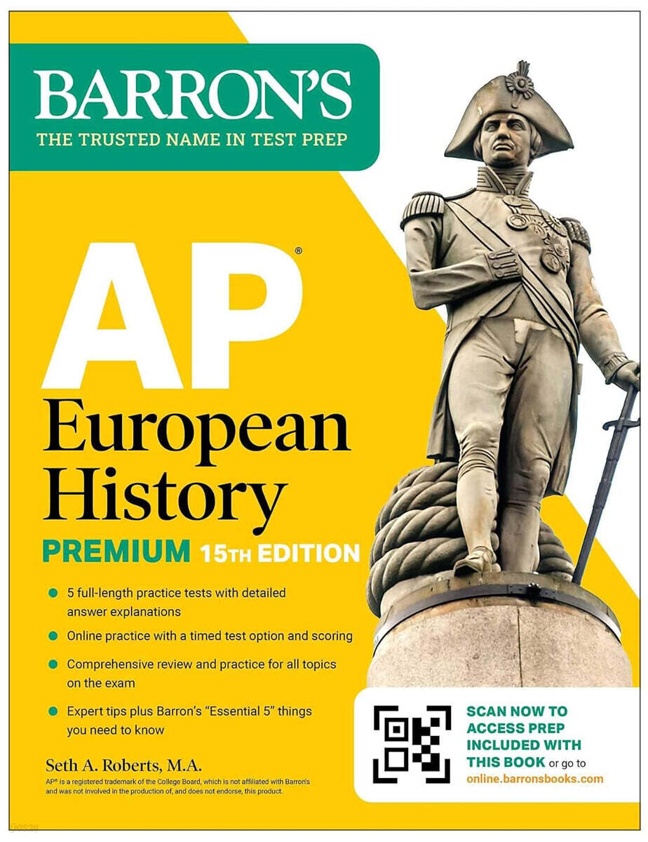 AP European History Premium, Fifteenth Edition: Prep Book with 5 Practice Tests + Comprehensive Review + Online Practice (2027)