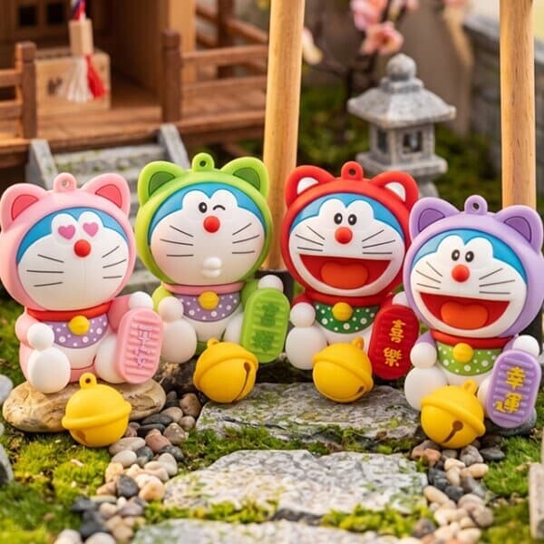 [도라에몽] 도라에몽 냥이 후드 피규어 키링