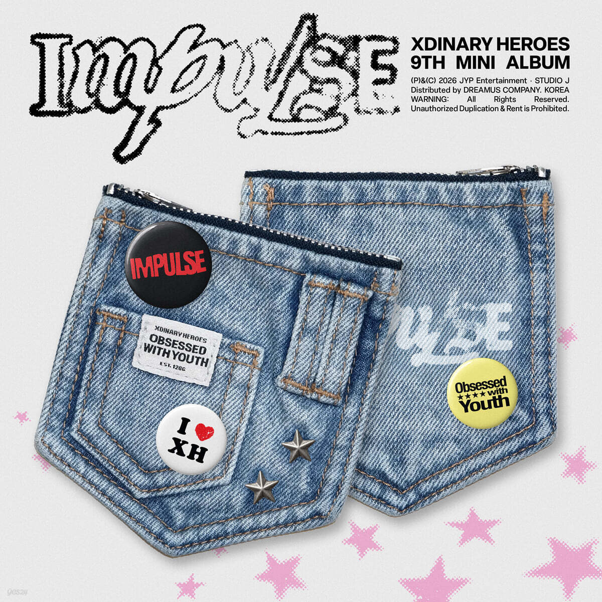 Xdinary Heroes (엑스디너리 히어로즈) - 미니앨범 9집 : IMPULSE [DENIM POUCH Ver.]