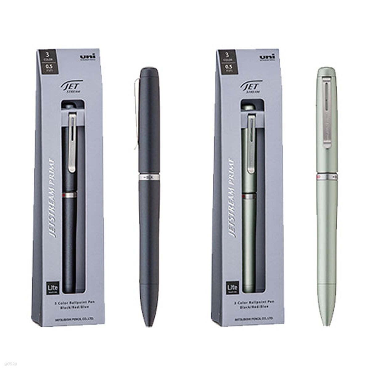 [알앤비]유니 제트스트림 프라임 회전식 3색 고급 메탈한정판볼펜 0.5mm SXE3-LPR