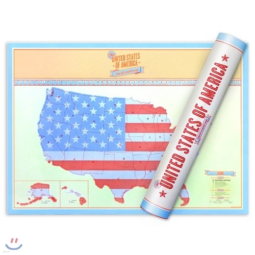 [] Ű ũġ  ̱ () Scratch Map USA Travel Edition