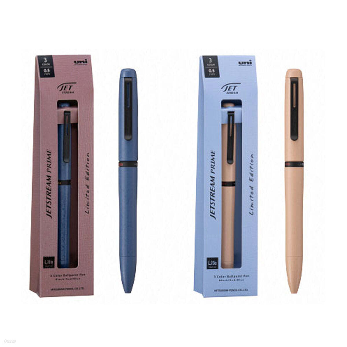 [알앤비]유니 제트스트림 프라임 레더한정판 회전식 3색볼펜 0.5mm SXE3-LPR-05