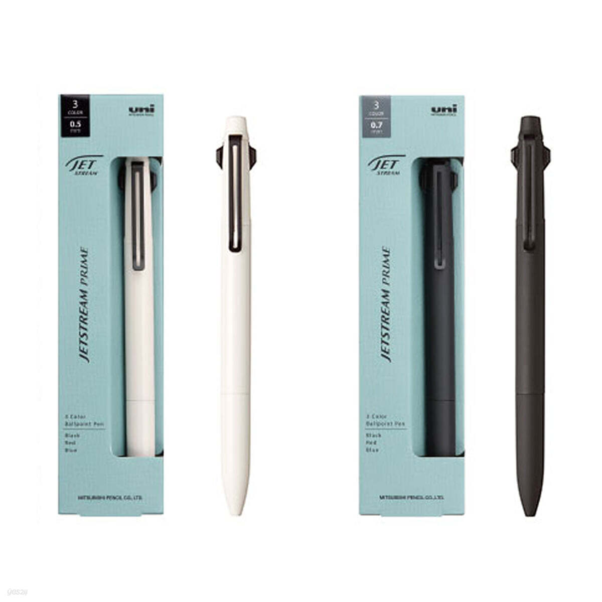 [알앤비]유니 제트스트림 프라임 레더한정판 노크식 3색볼펜 0.5mm 0.7mm SXE3-3500-05/07 LT