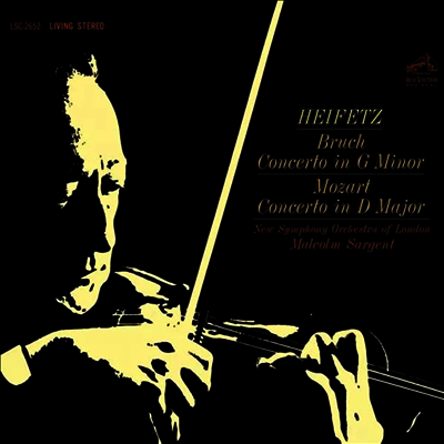 Jascha Heifetz — 브루흐 & 모차르트: 바이올린 협주곡 (Bruch & Mozart: Violin Concertos) - Jascha Heifetz 앨범 커버