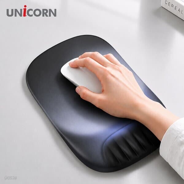 유니콘 손목이 편안한 손목보호 쿠션 메모리폼 마우스 패드 손목받침대 MP-500S