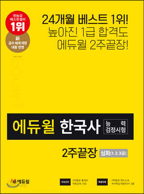 [중고-상] 2020 에듀윌 한국사 능력 검정시험 2주끝장 심화(1, 2, 3급)