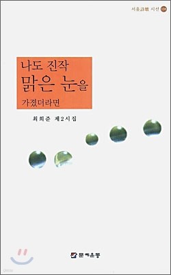 나도 진작 맑은 눈을 가졌더라면