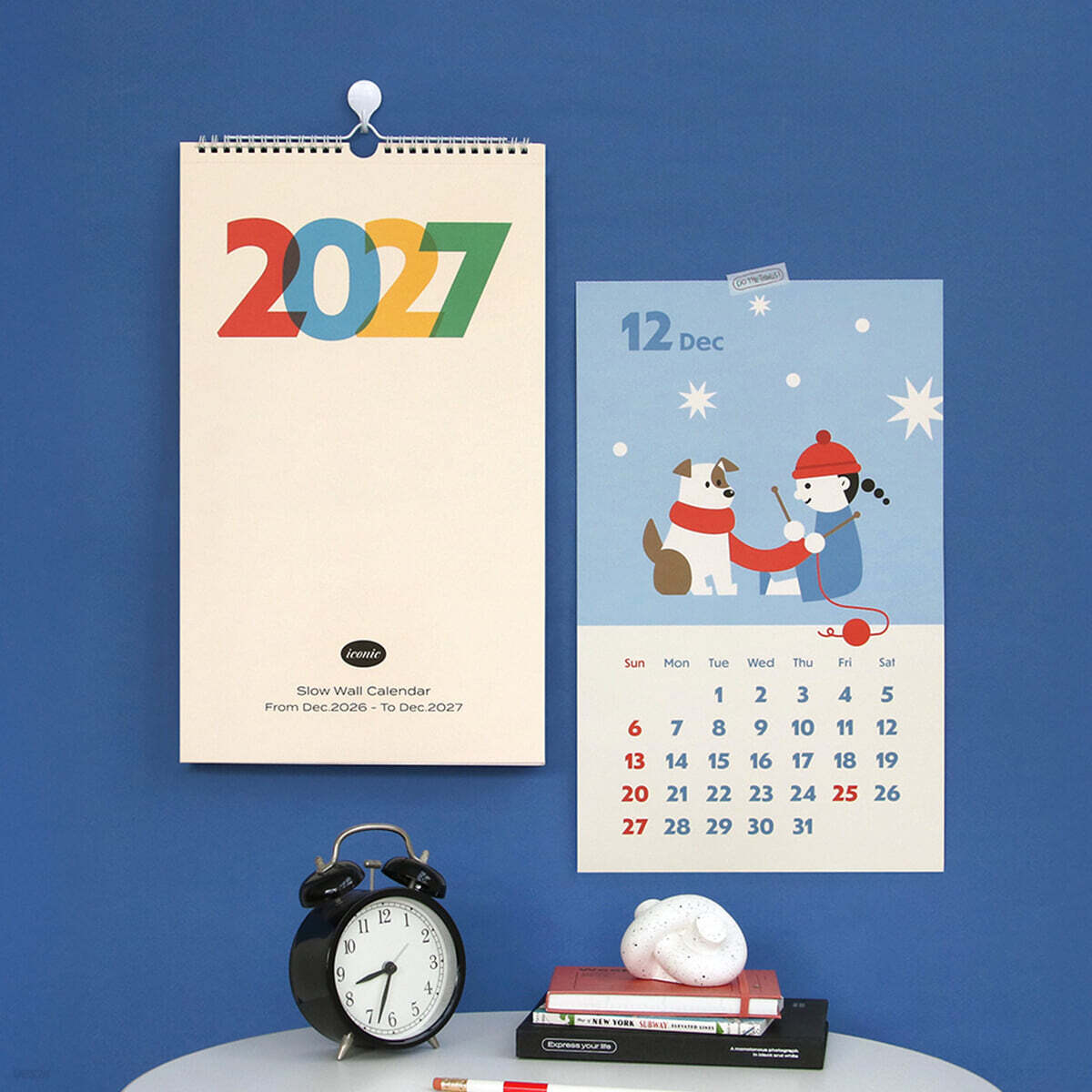 아이코닉 2027 슬로우 벽걸이달력 월 캘린더