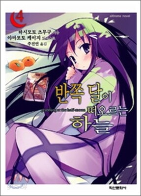 반쪽 달이 떠오르는 하늘 4