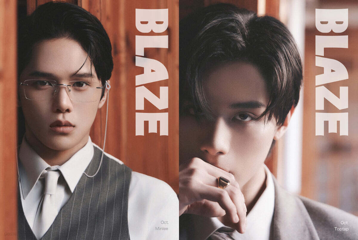 [A형] BLAZE 중국 2026년 10월호 : 탑탭민리 (ToptapMinlee) 커버 (A형 잡지 2권+A형 엽서 2장+A형 카드 24장)