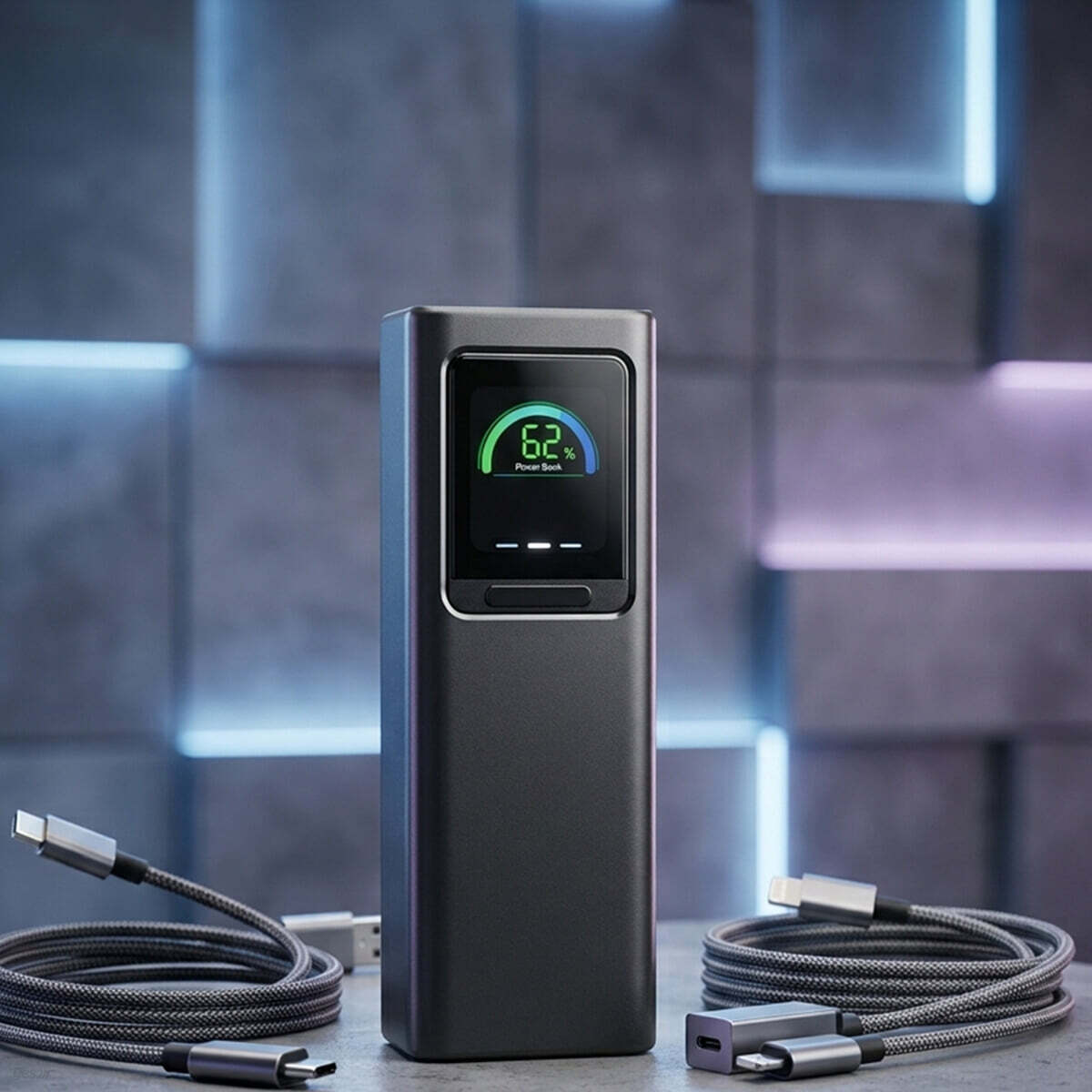 라플루 RPB-PRO100W 20,000mAh 145W 초고속충전 PPS PD 보조배터리 LCD 디스플레이 군대반입