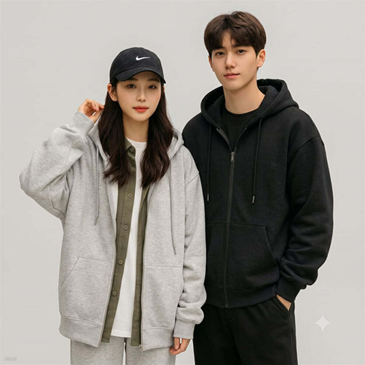 [케이마운틴] 후드 집업 1+1 (그레이+블랙)