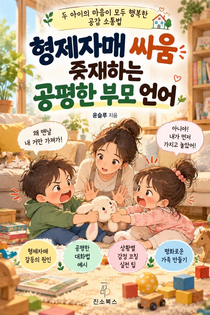 형제자매 싸움 중재하는 공평한 부모 언어