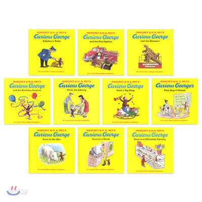 Curious George 10 Book Set 큐리어스 조지 10권 세트 (Paperback 10권)