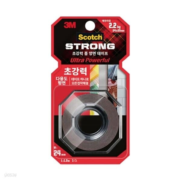 3M 스카치 초강력 다용도 폼 양면테이프 UP213  1롤 24mm x 1.3M
