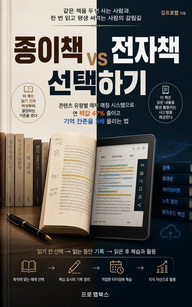 종이책 vs 전자책 선택하기