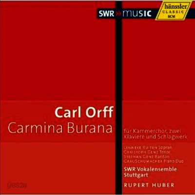 오르프 : 카르미나 부라나 (독창진, 합창단, 두 대의 피아노와 퍼커션 버전) (Orff : Carmina Burana)(CD) - Rupert Huber