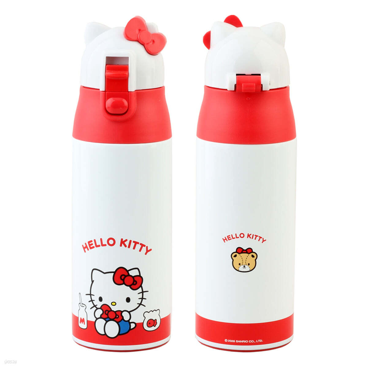 산리오 헬로키티 베이직 페이스 초경량 스텐 물통 360ml