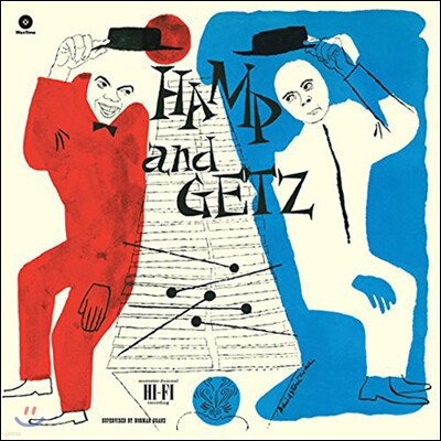 Lionel Hampton,Stan Getz,Shelly Manne,Lou Levy,Norman Granz,Leroy Vinnegar — Stan Getz & Lionel Hampton - Hamp & Getz 스탄 게츠 & 라이오넬 햄튼 앨범 커버